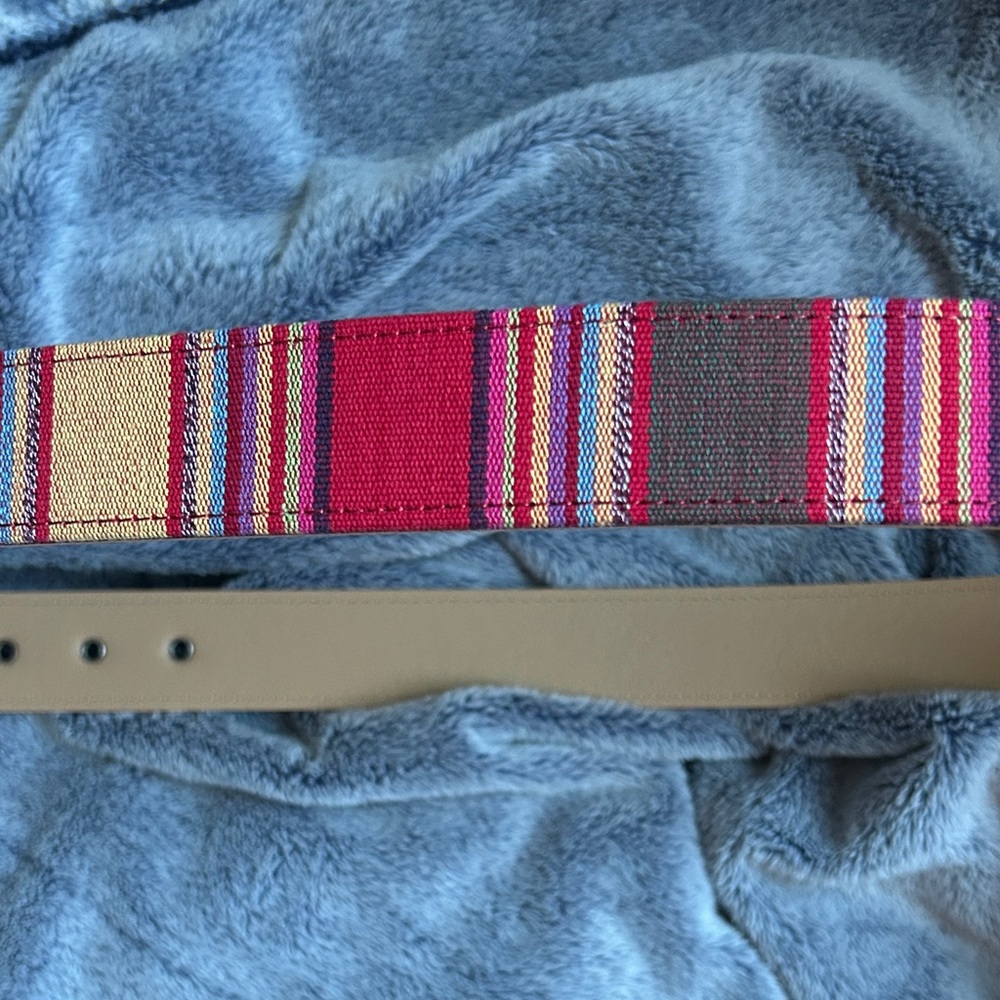 NWT Faded Glory Multicolor Plaid Women's Belt XL